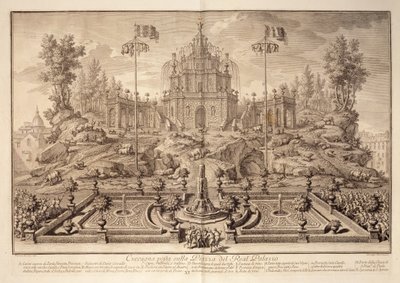 The Cuccagna, from Narrazione delle Solemni Reali Feste, Engraved by Giuseppe Vasi by Vincenzo dal Re